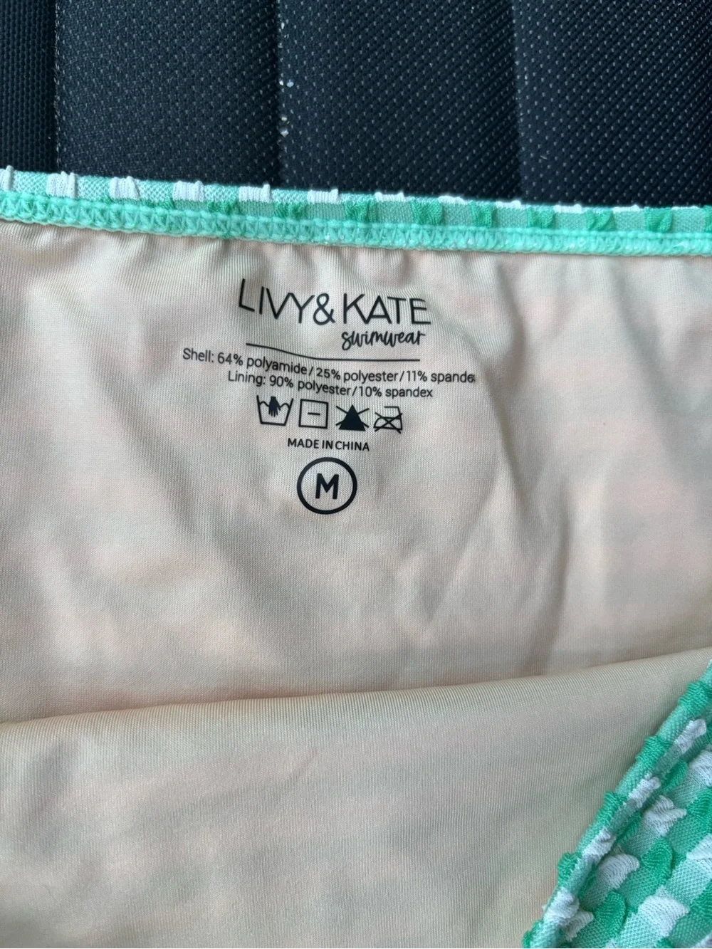 High-Waisted Textured Bikini Bottom in Mint